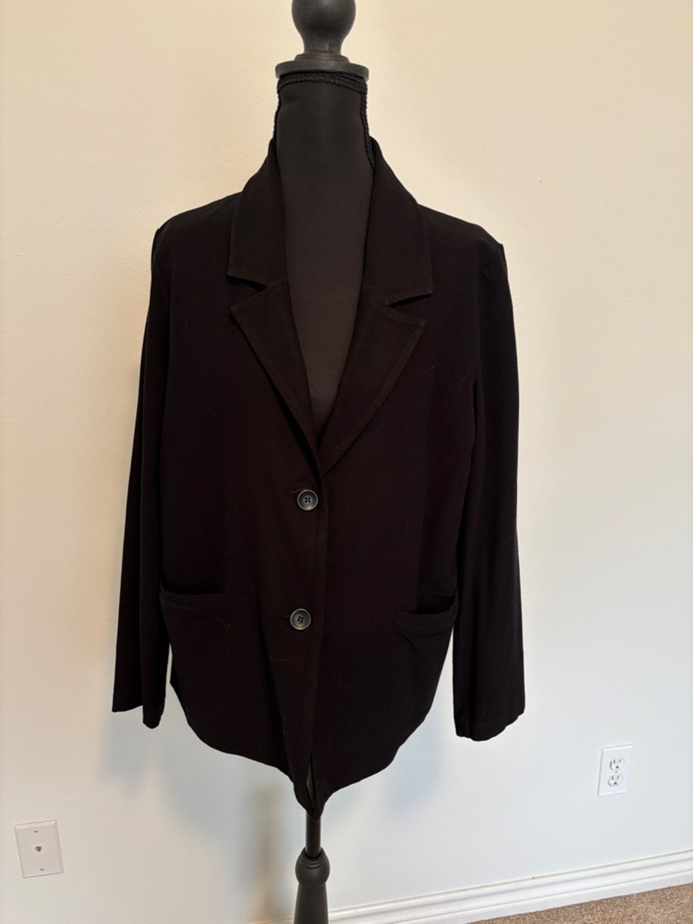 Eileen Fisher Black Relaxed Blazer Jacket